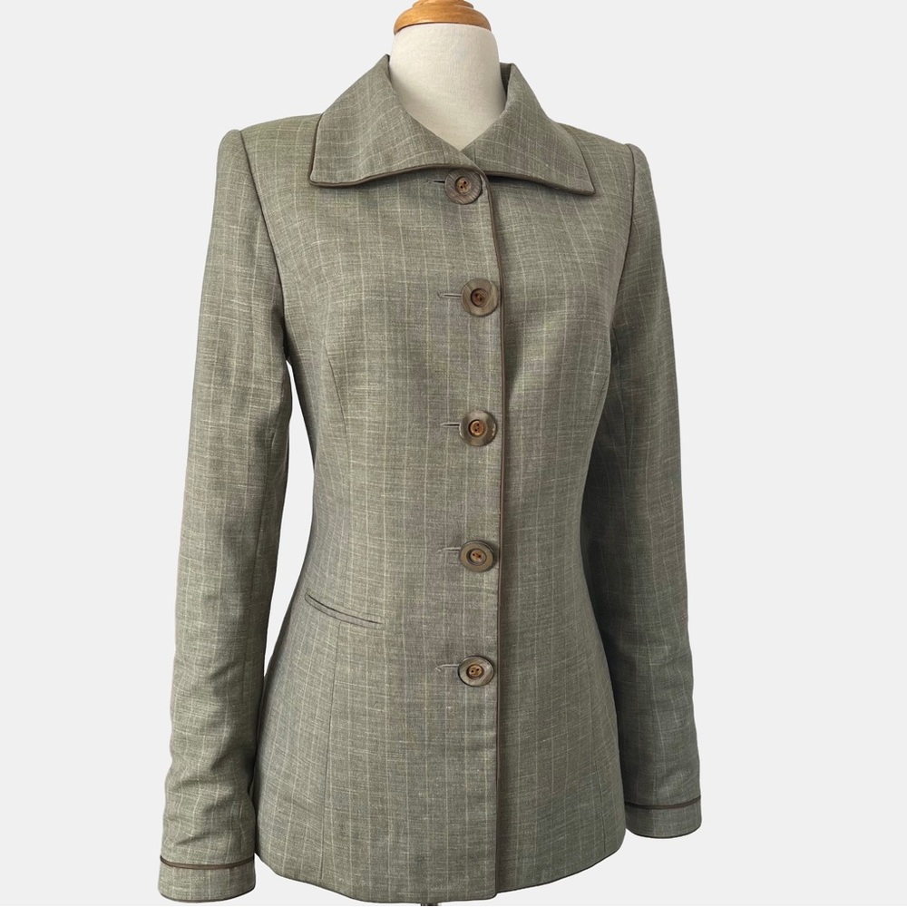 Vintage Nina Mdivani Italian Linen Runway Jacket – Rare Designer Toronto 🇨🇦